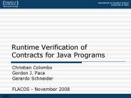 Runtime Verification of Contracts for Java Programs