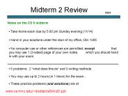 Midterm 2 Review