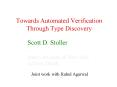Towards Automated Verification Through Type Discovery PowerPoint PPT Presentation