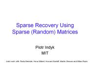 Sparse Recovery Using Sparse Random Matrices