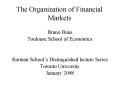 The Organization of Financial Markets PowerPoint PPT Presentation