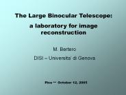 The Large Binocular Telescope:
