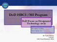 DoD HBCU/MI Program PowerPoint PPT Presentation
