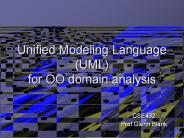Unified Modeling Language (UML) for OO domain analysis