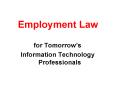 Employment Law PowerPoint PPT Presentation