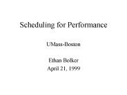 Scheduling for Performance