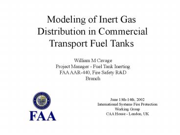 Ground Based Fuel Tank Inerting
