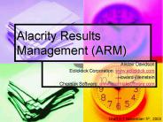 Alacrity Results Management ARM