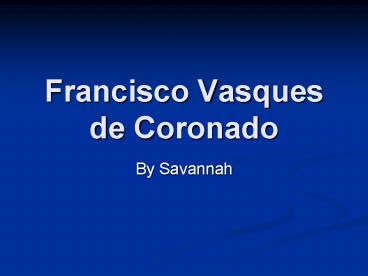 Francisco Vasques de Coronado