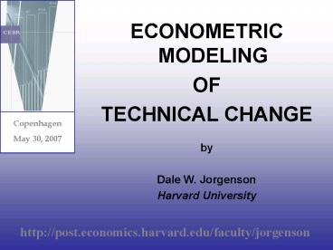 ECONOMETRIC MODELING