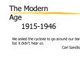 The Modern Age PowerPoint PPT Presentation