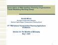 Association of Metropolitan Planning Organizations Travel Modeling Working Group PowerPoint PPT Presentation