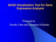 SAGE Visualization Tool for Gene Expression Analysis
