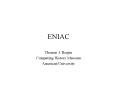 ENIAC PowerPoint PPT Presentation