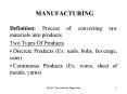 MANUFACTURING PowerPoint PPT Presentation