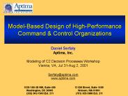 ModelBased Design of HighPerformance Command