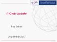 IT Club Update PowerPoint PPT Presentation