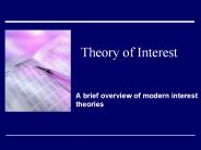 Theory of Interest