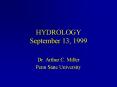 HYDROLOGY September 13, 1999 PowerPoint PPT Presentation