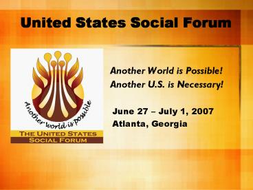 United States Social Forum