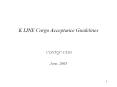 K LINE Cargo Acceptance Guidelines PowerPoint PPT Presentation
