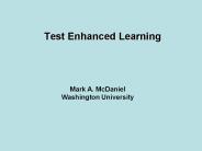 Test Enhanced Learning