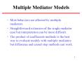 Multiple Mediator Models PowerPoint PPT Presentation