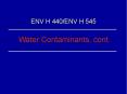 Water Contaminants, cont. PowerPoint PPT Presentation