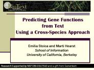 Predicting Gene Functions from Text Using a CrossSpecies Approach
