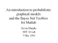 An introduction to probabilistic graphical models and the Bayes Net Toolbox for Matlab PowerPoint PPT Presentation