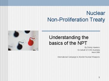 Nuclear Non-Proliferation Treaty