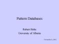 Pattern Databases PowerPoint PPT Presentation