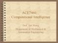 ACE7460 Computational Intelligence PowerPoint PPT Presentation