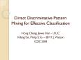 Direct Discriminative Pattern Mining for Effective Classification PowerPoint PPT Presentation