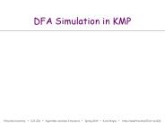 DFA Simulation in KMP