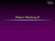 Pattern Matching II