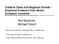Creative Class and Regional Growth Empirical Evidence from Seven European countries PowerPoint PPT Presentation
