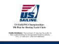 US SAILING Championships: PR Plan for Hosting Yacht Clubs PowerPoint PPT Presentation