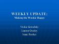 WEEKLY UPDATE: Making the Wookie Happy PowerPoint PPT Presentation