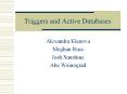 Triggers and Active Databases PowerPoint PPT Presentation