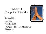 CSE 5344 Computer Networks