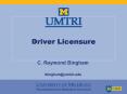 Driver Licensure PowerPoint PPT Presentation