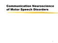 Communication Neuroscience of Motor Speech Disorders PowerPoint PPT Presentation