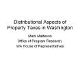 Distributional Aspects of Property Taxes in Washington PowerPoint PPT Presentation