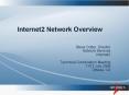 Internet2 Network Overview PowerPoint PPT Presentation