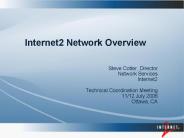 Internet2 Network Overview