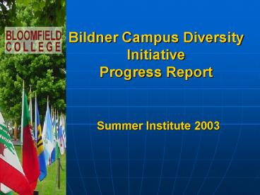 Bildner Campus Diversity Initiative Progress Report