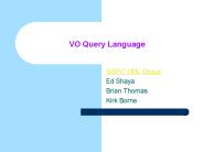VO Query Language