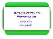 INTRODUCTION TO Microprocessors