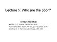 Lecture 5: Who are the poor PowerPoint PPT Presentation